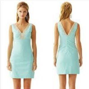Lilly Pulitzer Bentley Shift Dress in Poolside Blue Sz 6